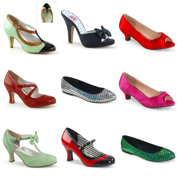 3 Pairs Mystery Box Pin Up Shoes - Picture 3 of 4